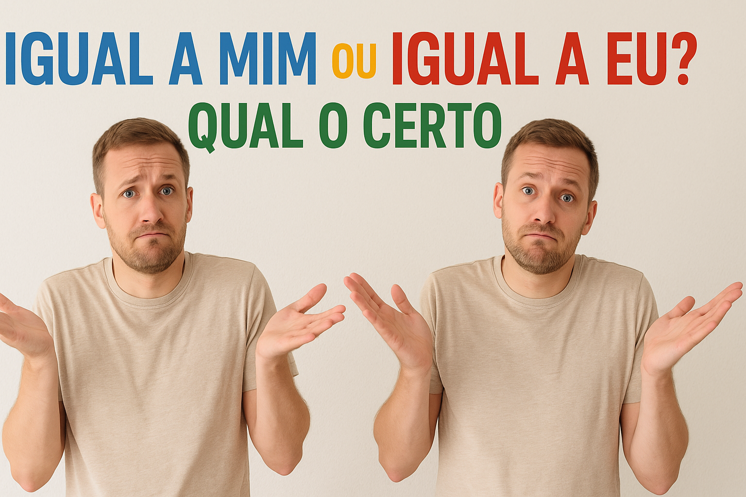 Igual a mim ou Igual a Eu? Qual o Certo - Serctam